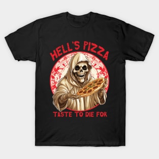 Grim Reaper From Hell As Pizza Chef T-Shirt